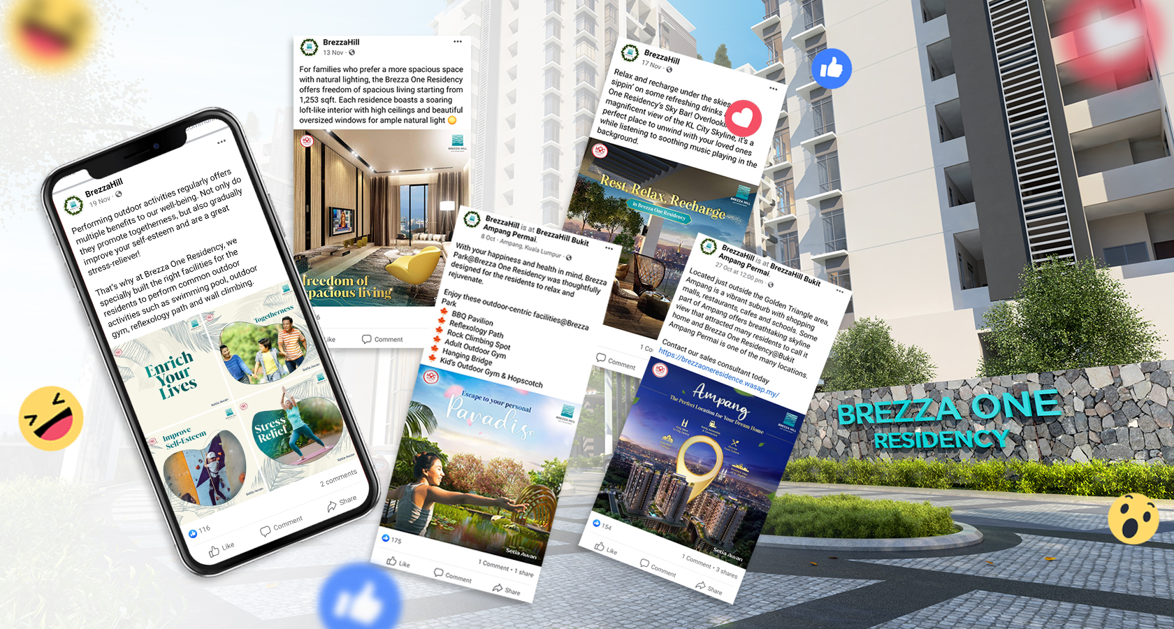 Brezza Hill Property Facebook Content Creation & Marketing