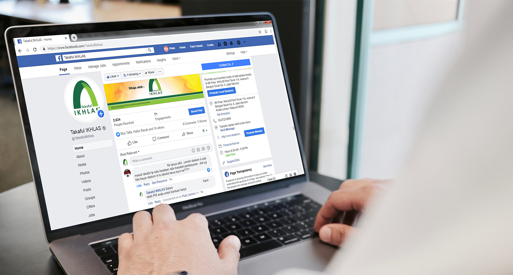 Takaful Ikhlas social media community management service in malaysia